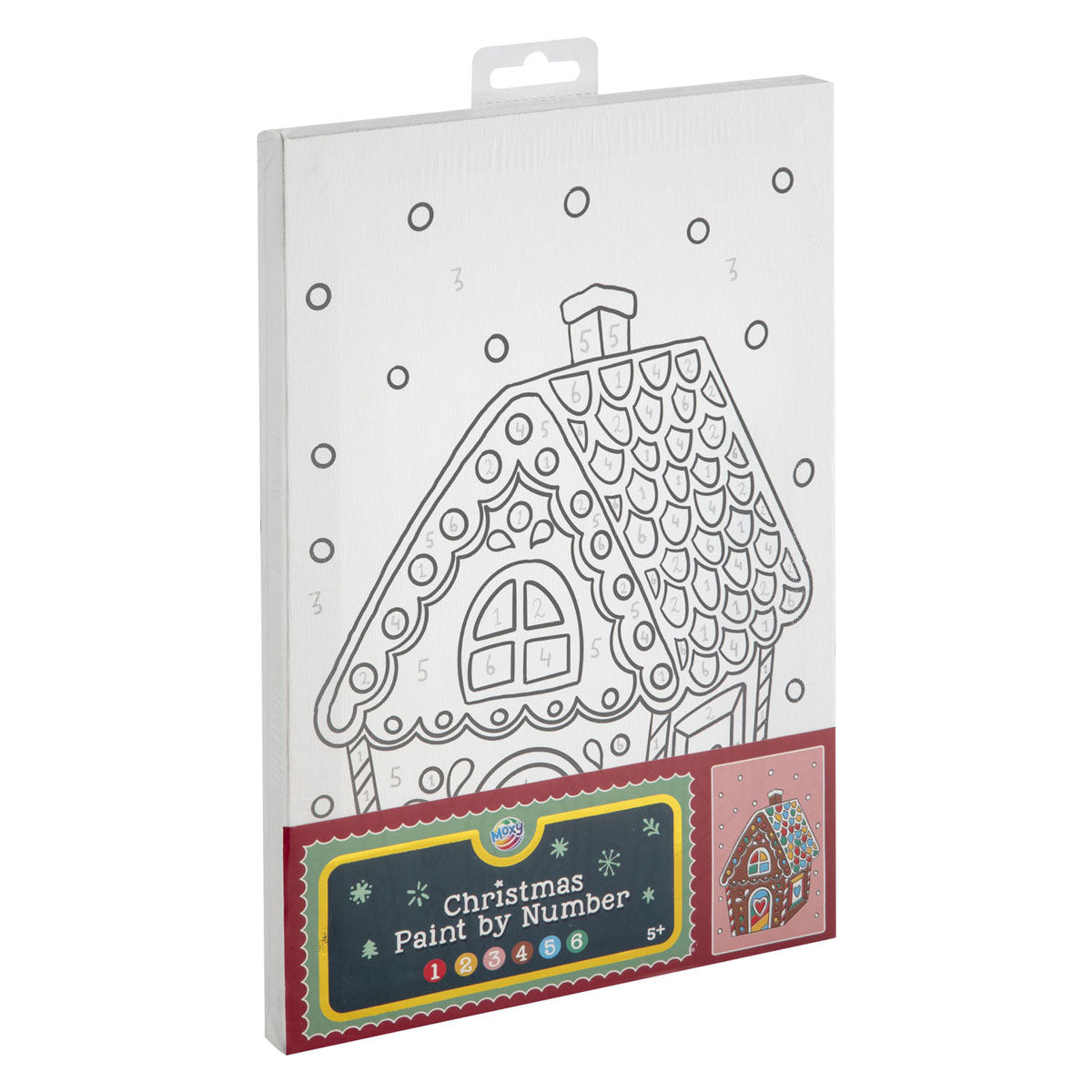 Creative craft group schilderen op nummer canvas kerstmis - 29,7x19,5cm