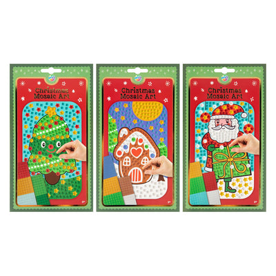 Grupo de manualidades creativas mosaico arte navidad - a5