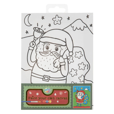 Pintura en lienzo de grupo de manualidades creativas navideñas, incluye pintura y pincel.