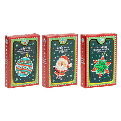 Adorno navideño con pintura de diamantes de grupo artesanal creativo
