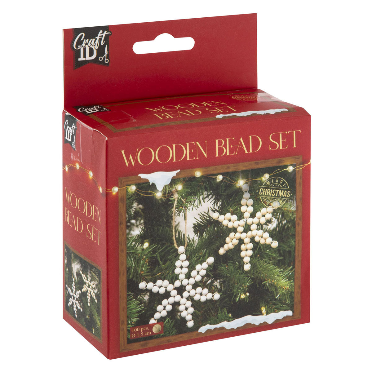 Creative craft group houten kralen kersthangers set kerstmis