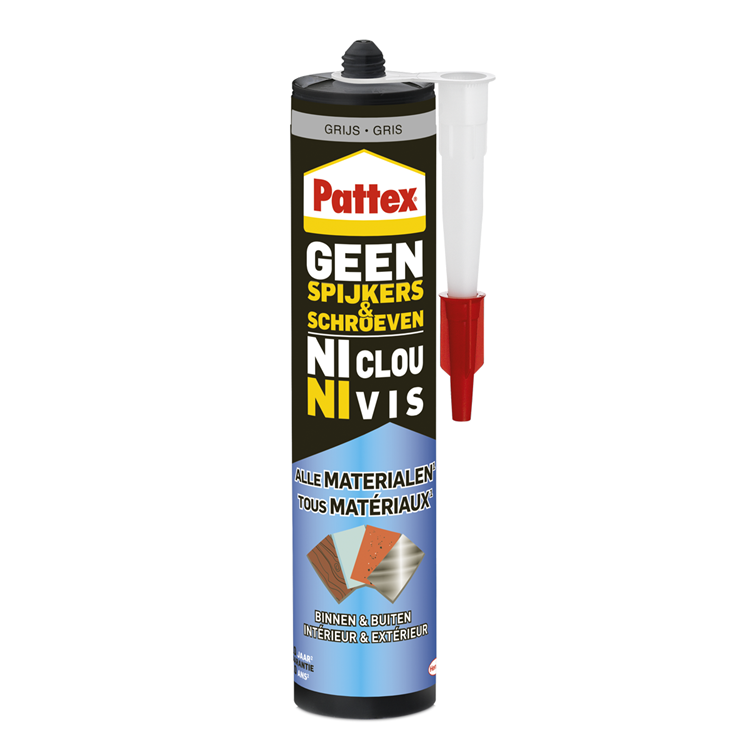 Pattex 1066002 - sin clavos ni tornillos interior-exterior gris 390g | 12 piezas