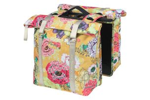 Bolso de bicicleta doble de campo Basil Bloom, impermeable, amarillo miel, 35L