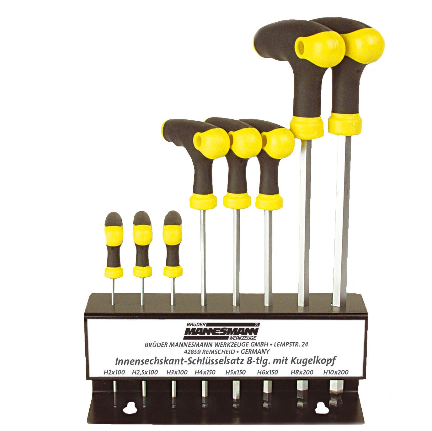 Brüder mannesmann inbus t-greepset 8 dlg (hobby) - 18165