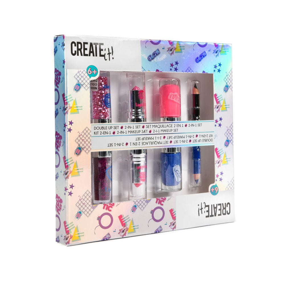 Crealo! Set di trucco poptastic doppie ragazze a 4 pezzi