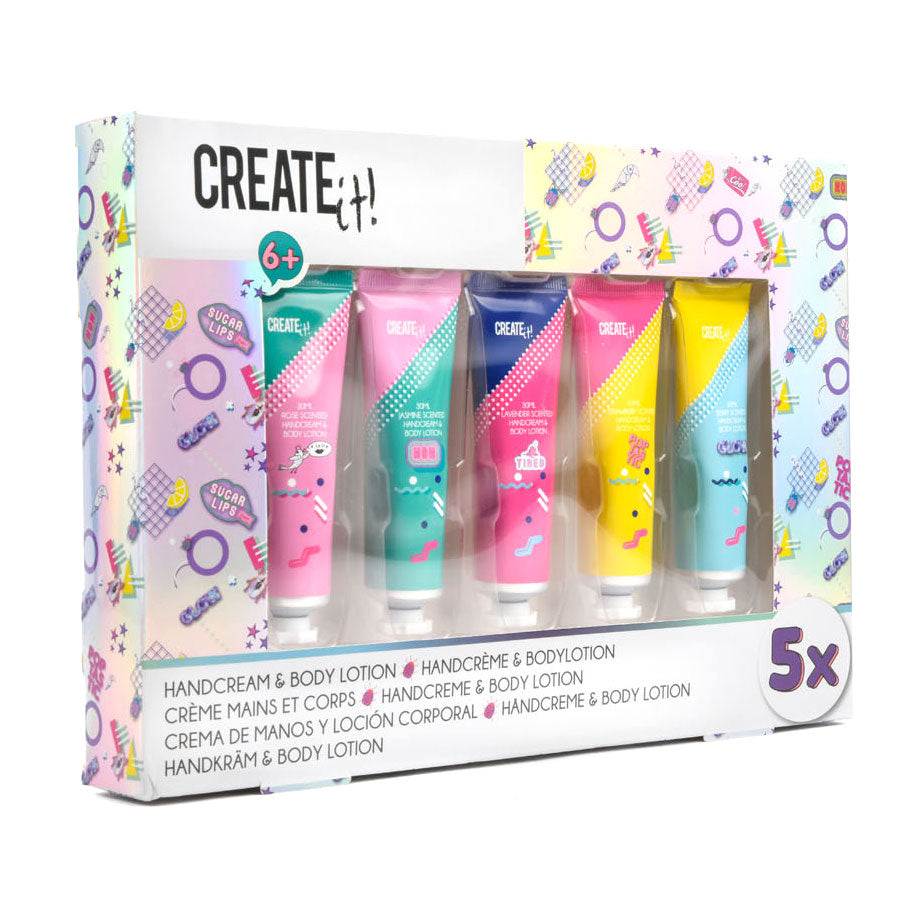 ¡Ciéntalo! Crema para manos y loción corporal chicas poptastas de 5 piezas