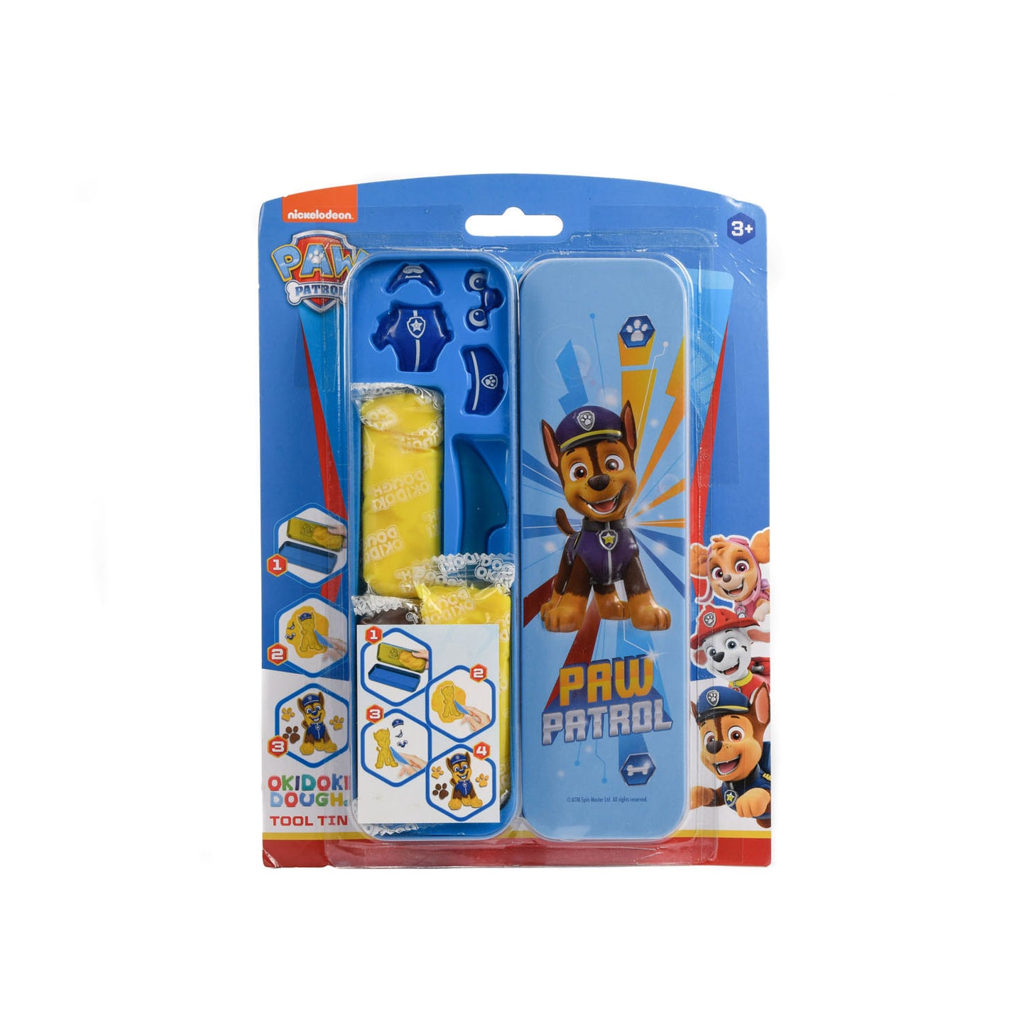 Canenco paw patrol okidoki klei bewaarblik 3d met accessoires