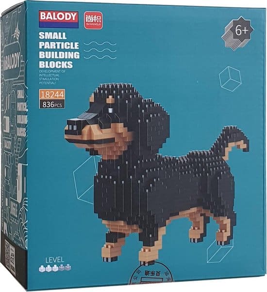 Balody Deckel Dog con nanoblocks mini lego building pietre 836 parti