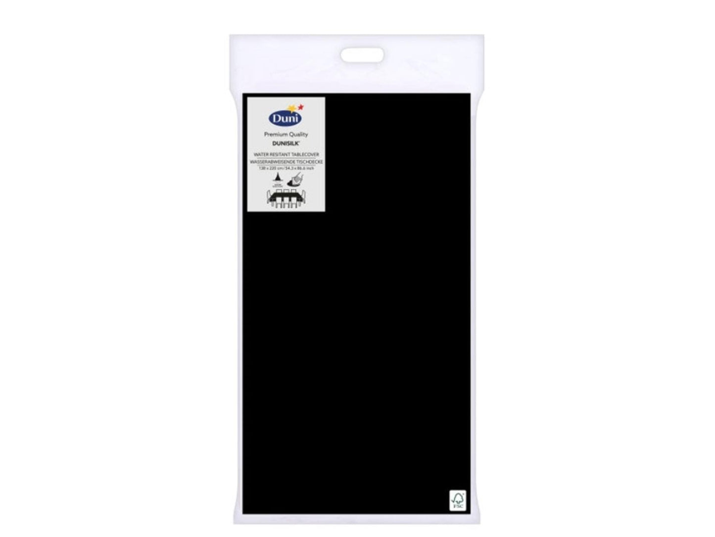 Mantel Duni negro 138x220cm