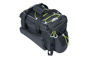 Bag de amenaza de equipaje de Basil Miles XL - impermeable - Sporty - Black Lime - 9-36L - MIK RT Adapterplates