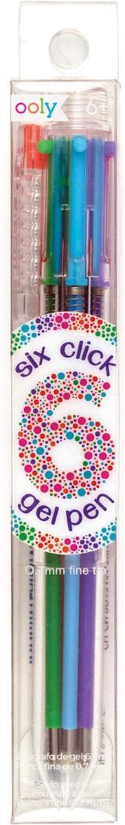 Ooly - multi-click gel pen - 6 different colors with fine tip