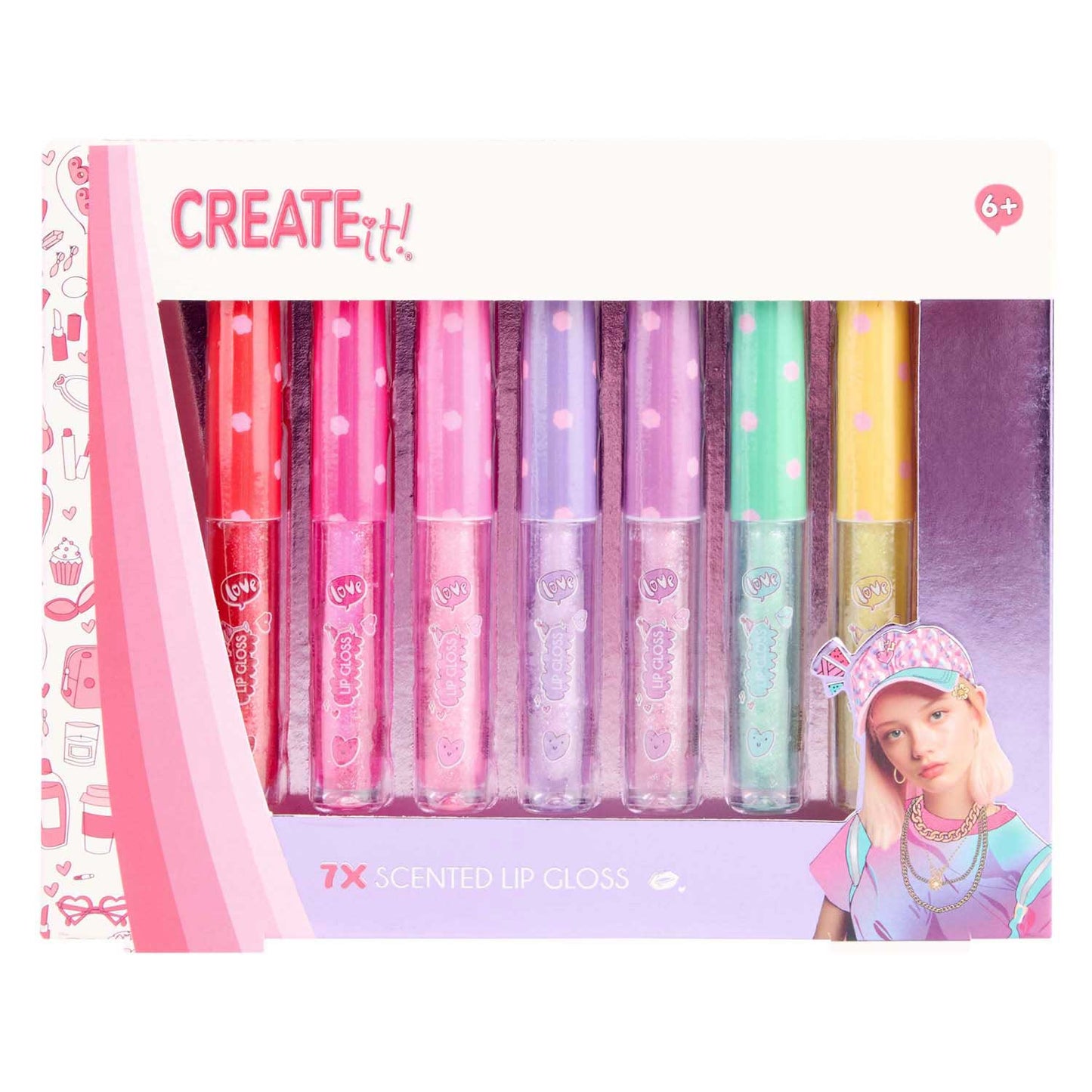 Create it! create it lipgloss geur glitter, 7st.