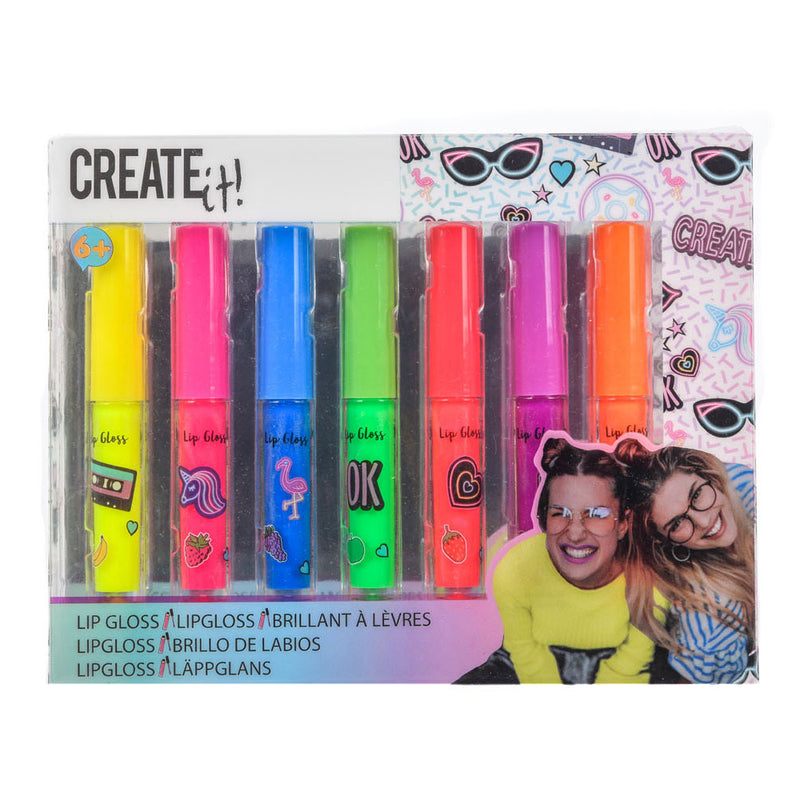Crea! Set di lucidalabbra, 7st neon