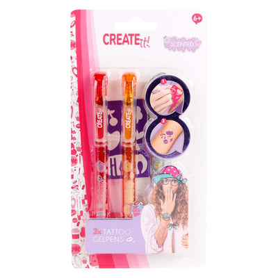 ¡Créalo! rotuladores aromáticos para tatuajes, 3uds + plantilla