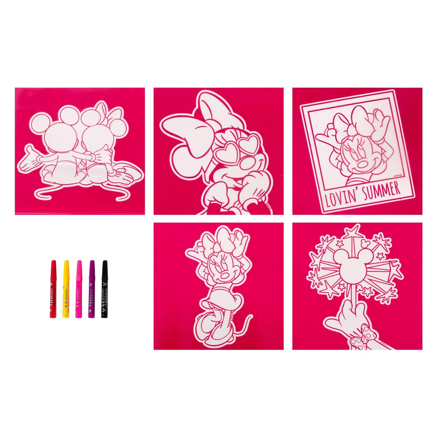 Minnie Felt Colors 18x18 cm - 5 pezzi