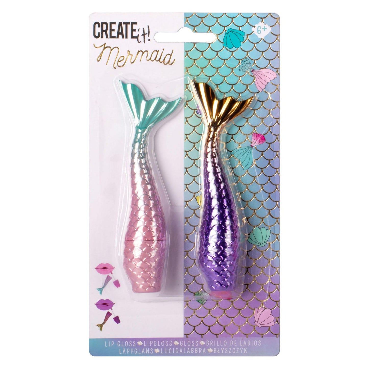 ¡Canenco lo crea! brillo de labios de sirena, 2 uds.