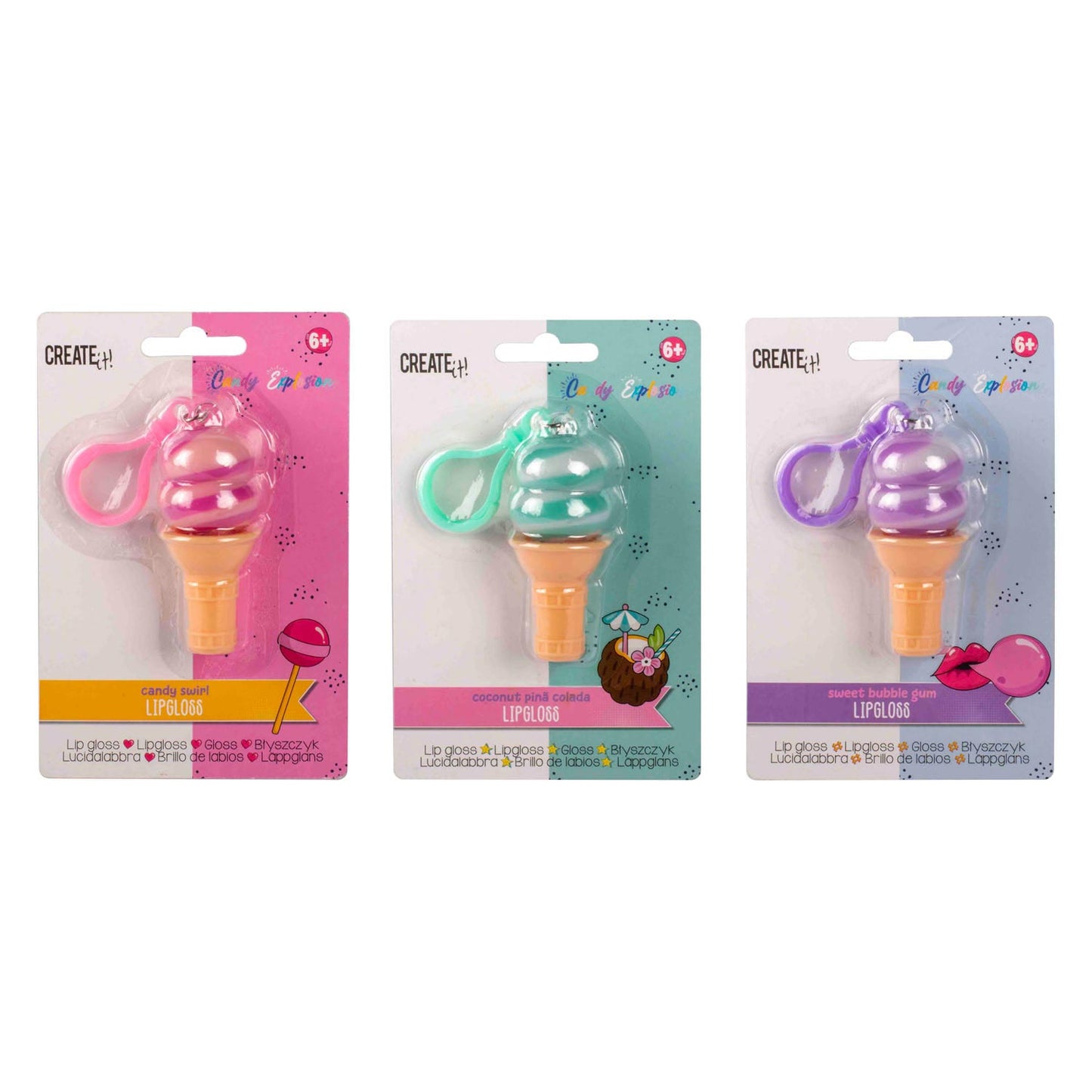 Canenco Candy Explosion Lipgloss Ice Cream anillo