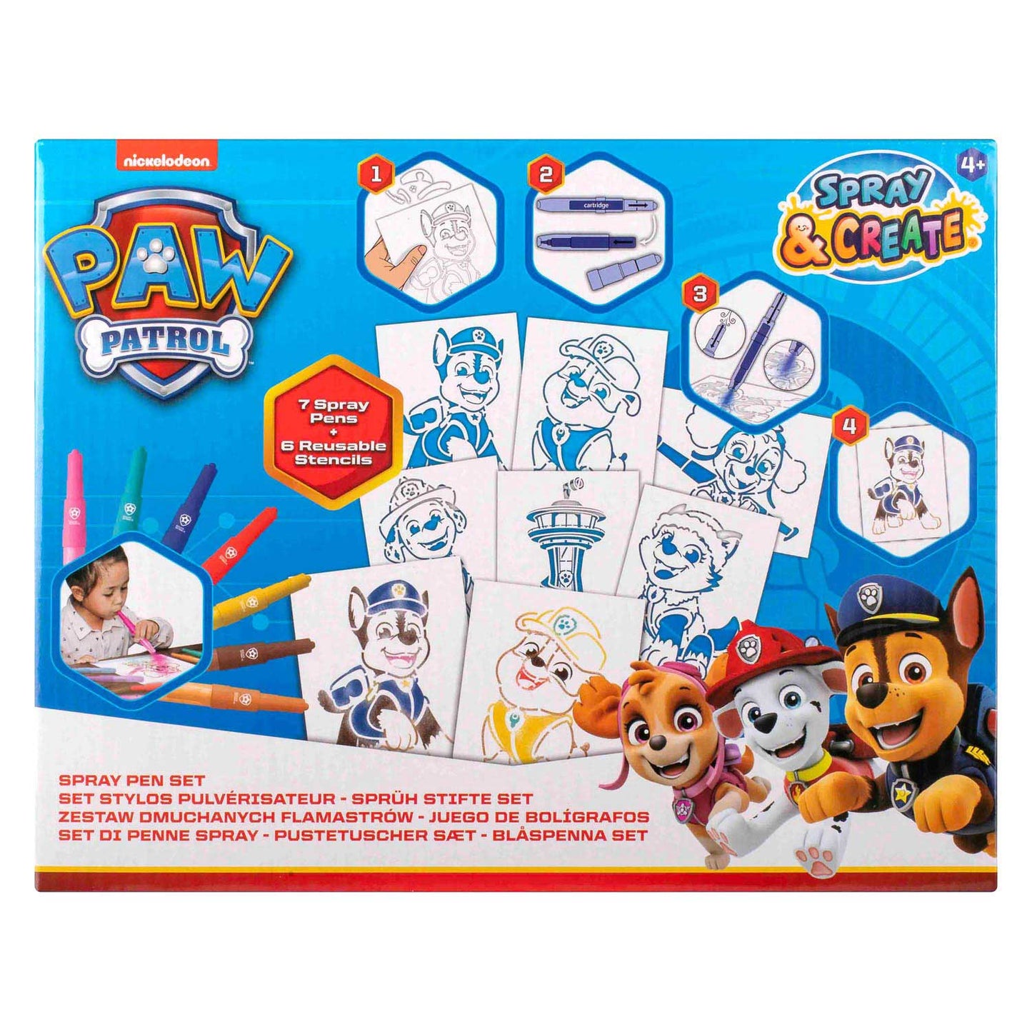 Canenco paw patrol blaaspennen set
