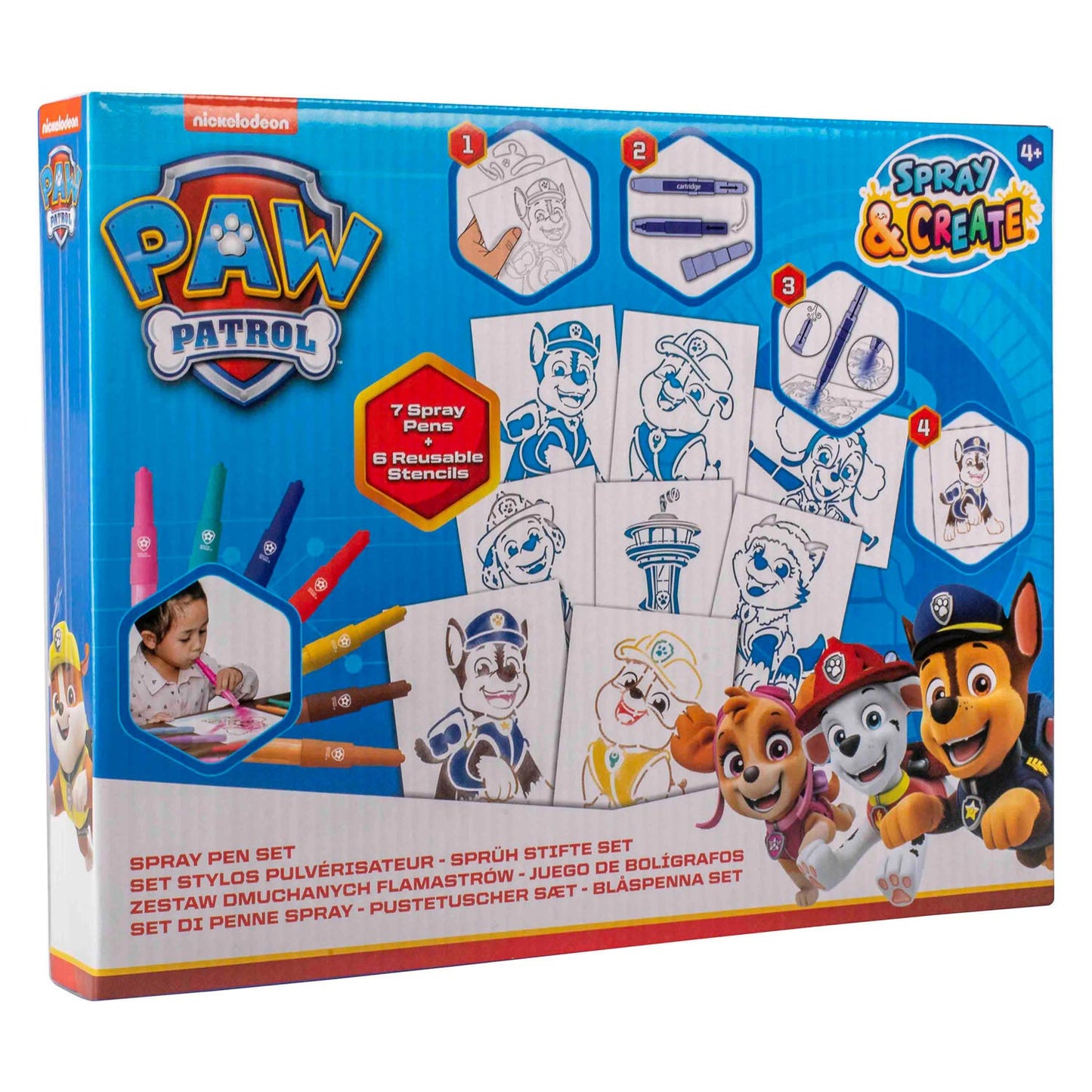 Canenco paw patrol blaaspennen set