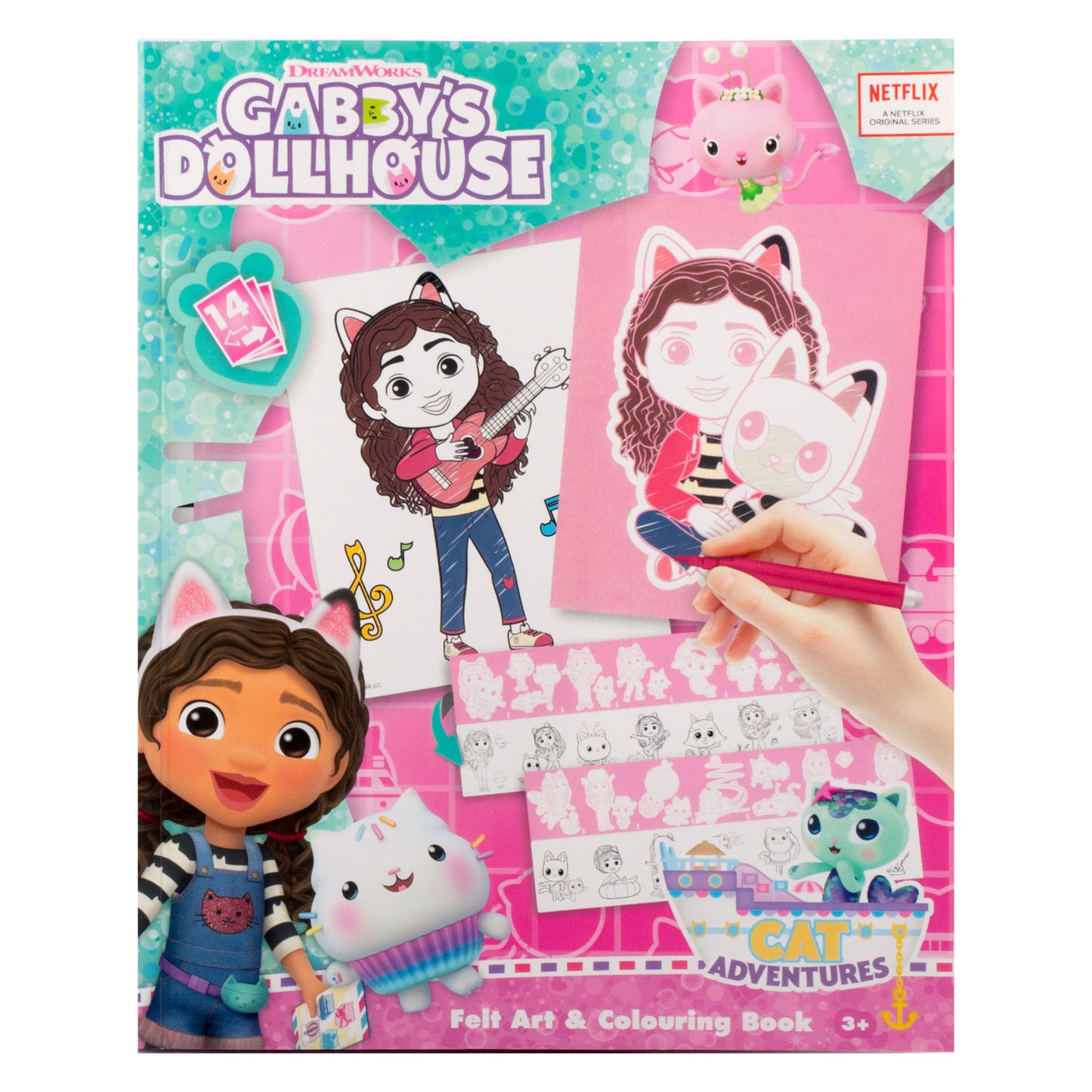 Canenco gabby's dollhouse viltkunst kleurboek