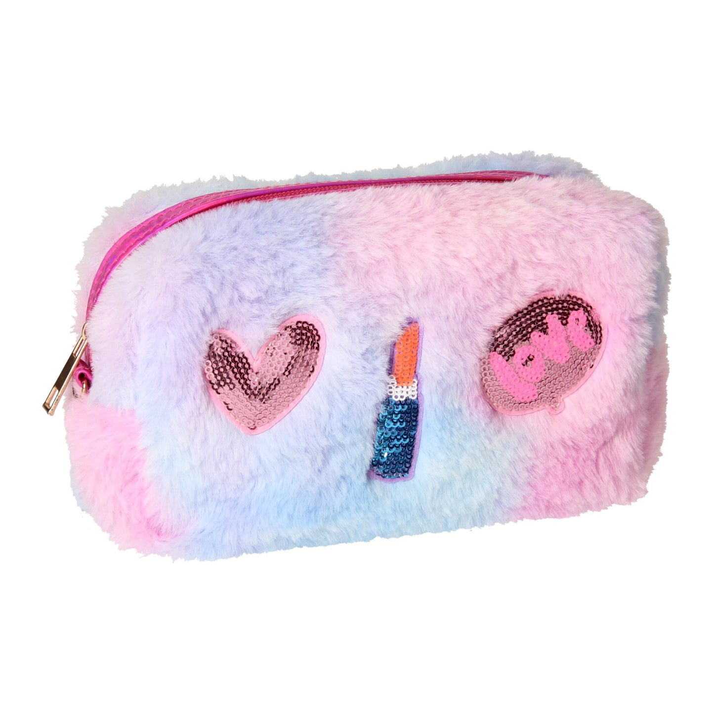 ¡Ciéntalo! Bolsa de maquillaje peludo