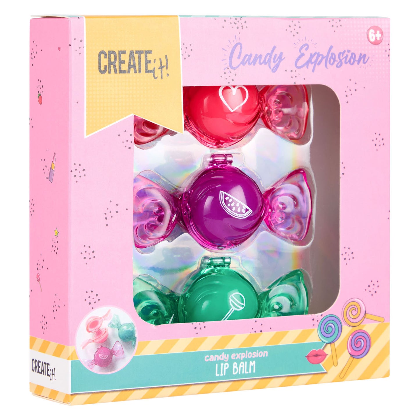 Crea! Balsamo per labbra Candy Box cool, 3 °.