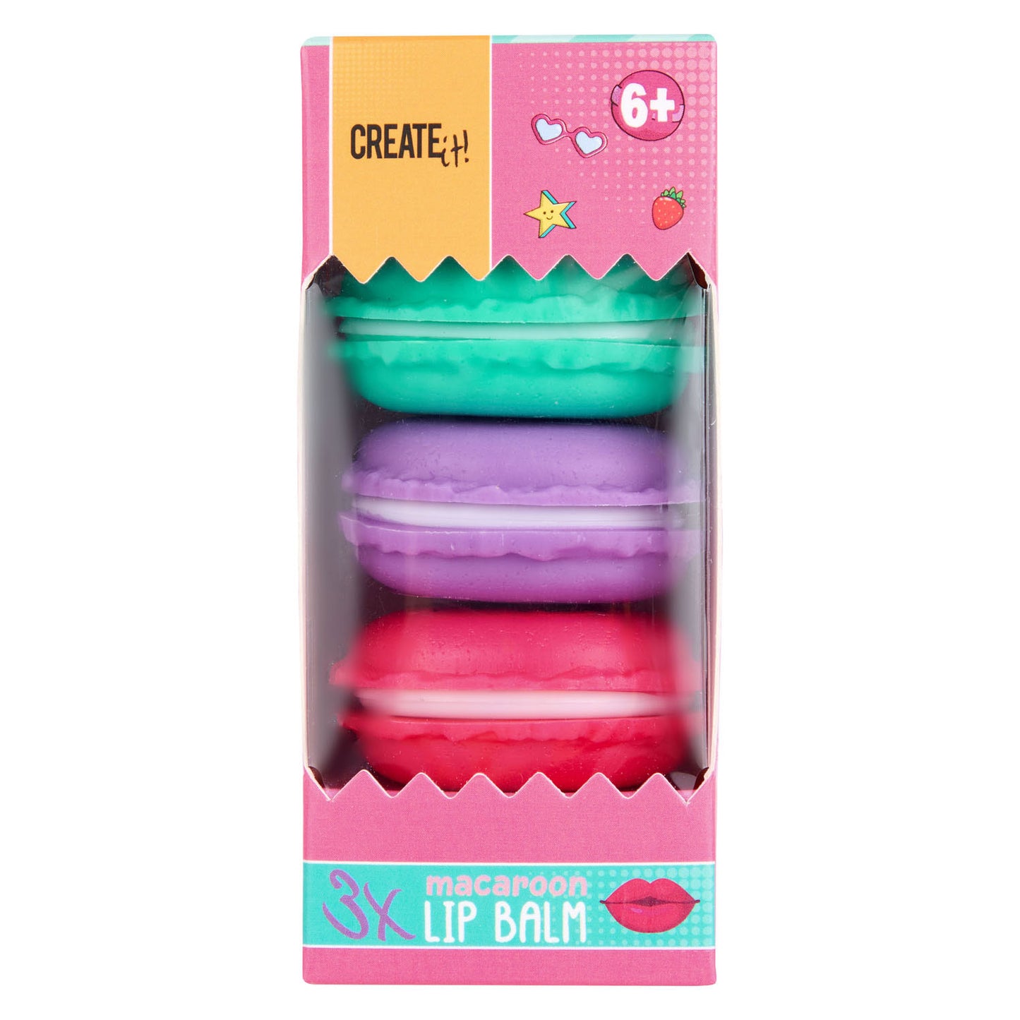 Crea! Candy Lip Balm MacAron Box, 3st.
