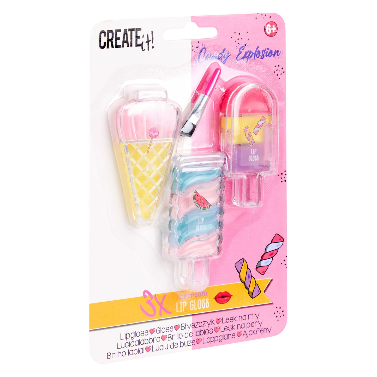 ¡Ciéntalo! Candy Lipgloss Ijsjes, 3st.