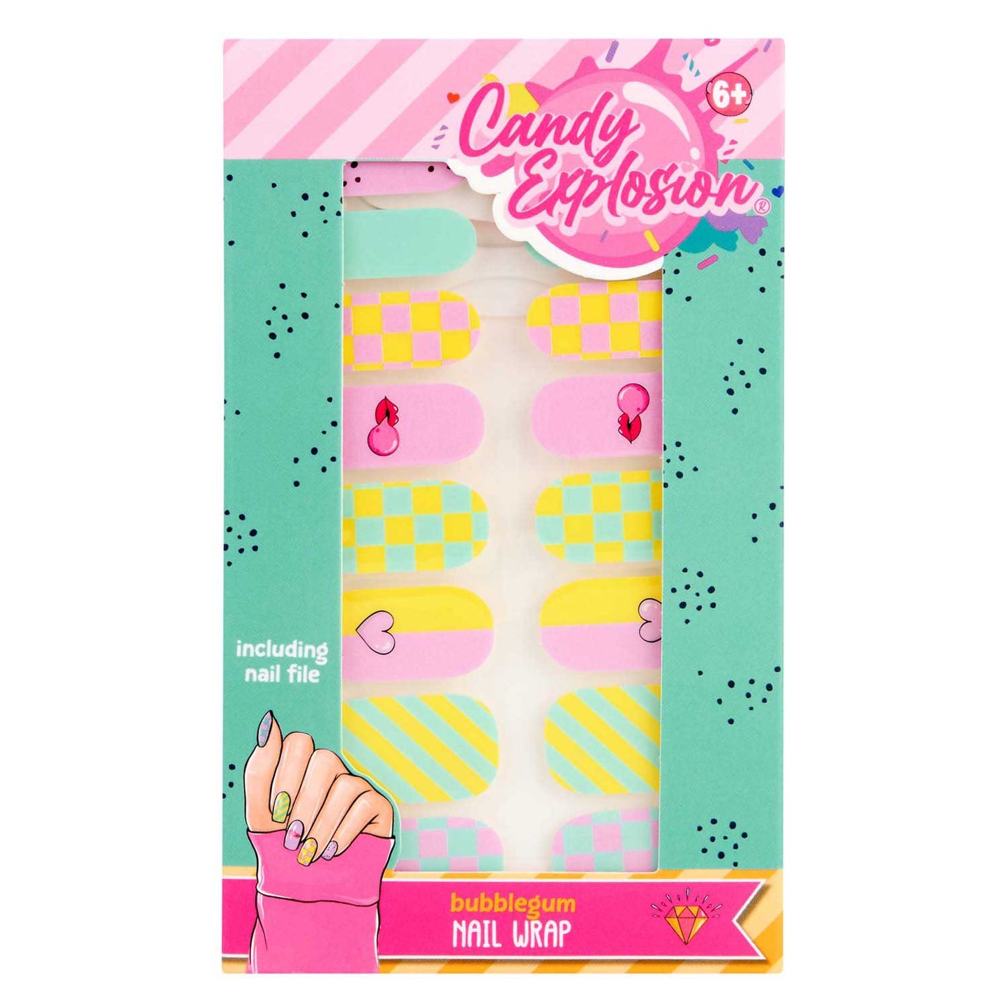 ¡Canenco lo crea! pegatinas de uñas artificiales de explosión de caramelo
