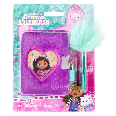 Diario de peluche Canenco Gabby's Dollhouse con bolígrafo de peluche