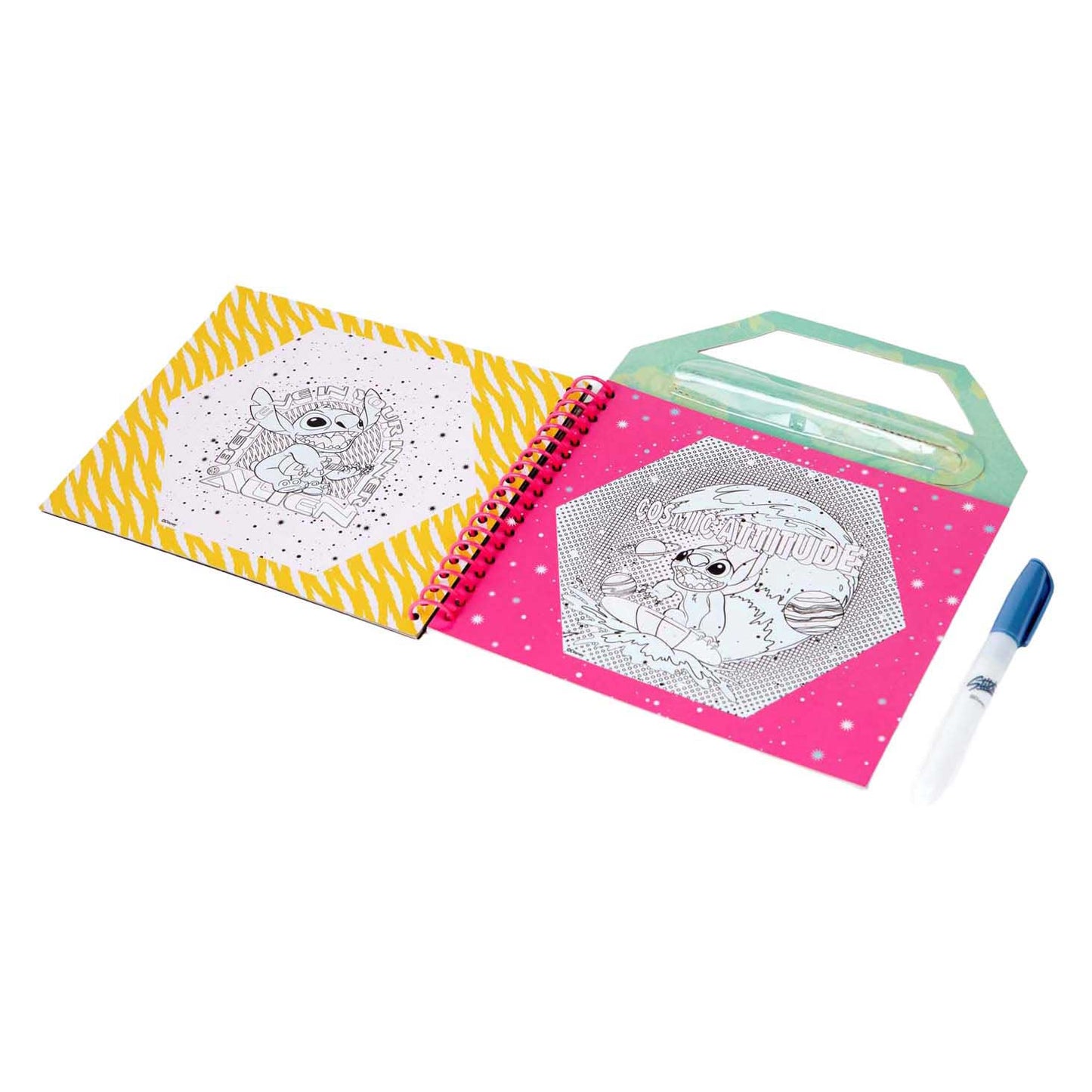 Libro da colorare ad acqua Canenco Stitch - inclusa penna ad acqua