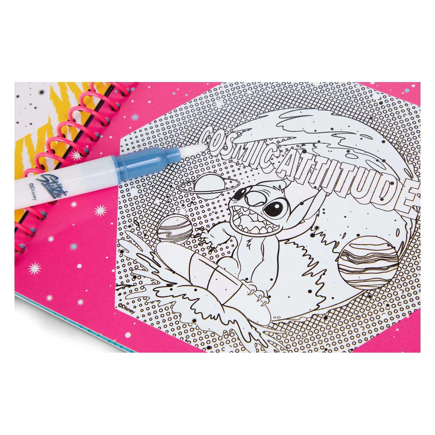 Libro da colorare ad acqua Canenco Stitch - inclusa penna ad acqua
