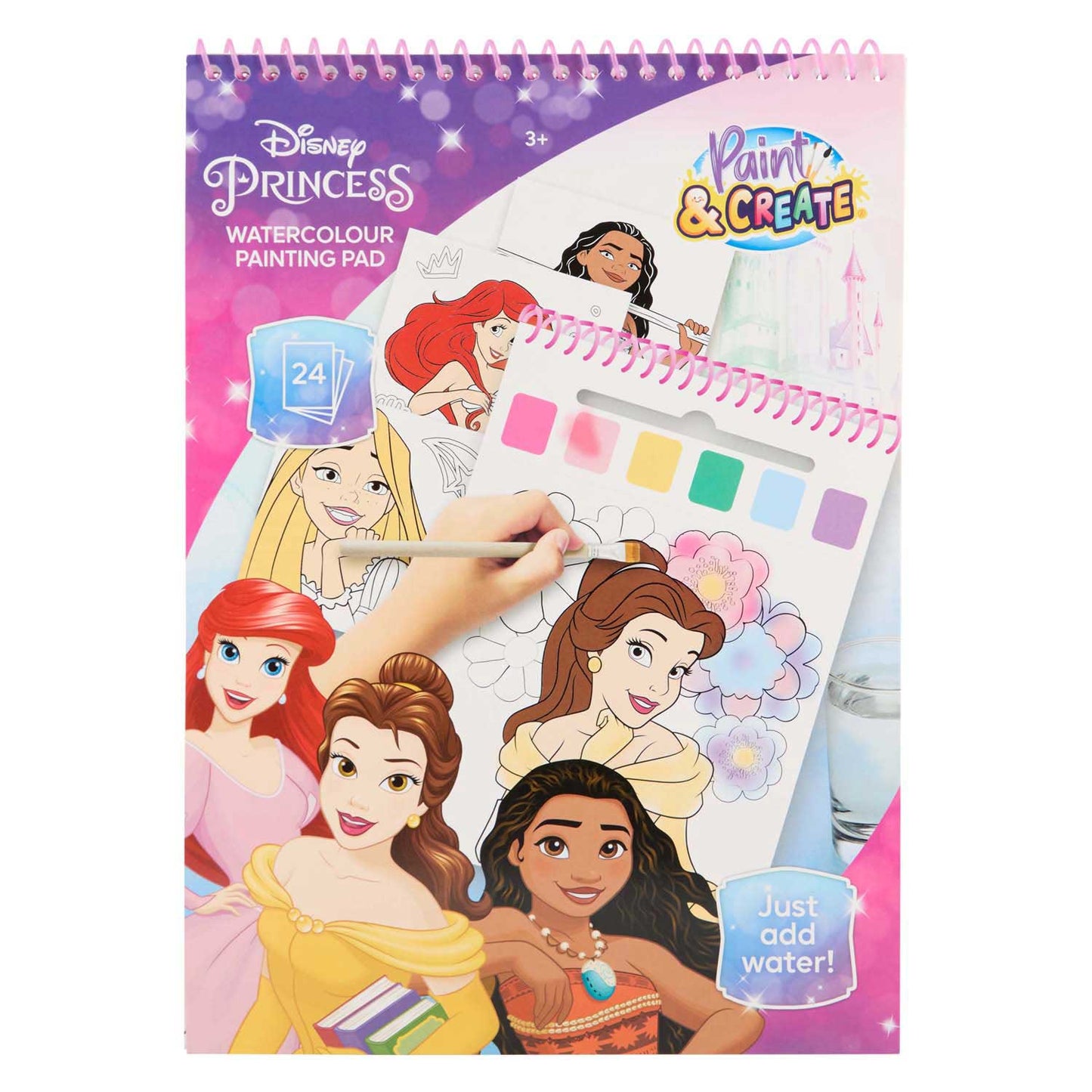 Juego de pintura al agua Canenco Disney Princess - incl. cepillo