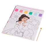 Disney princess waterverf kleurboek, 24 kleurplaten met penseel - afbeelding 3