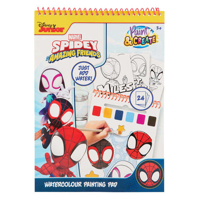 Libro del set di vernici per acqua di spidey