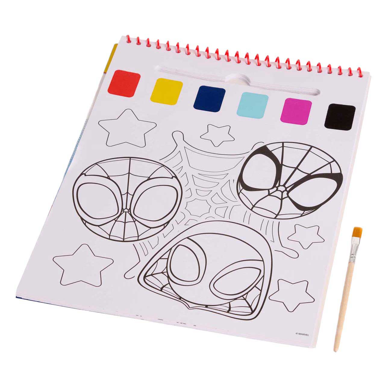 Canenco spidey water verfset boek - incl kwast