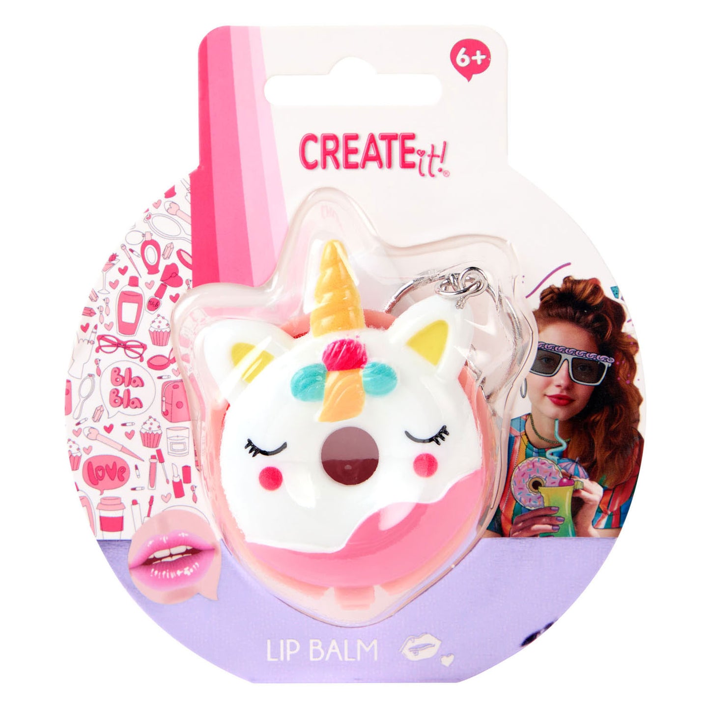 Canenco create it! donut lip balm keychain