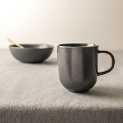 Taza de terciopelo rosa holandés negro mate 4 piezas