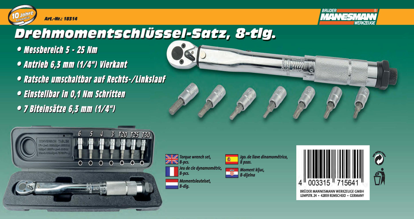 Brüder Mannesmann Brüder Mannesmann Keys a 8 pezzi set 18314