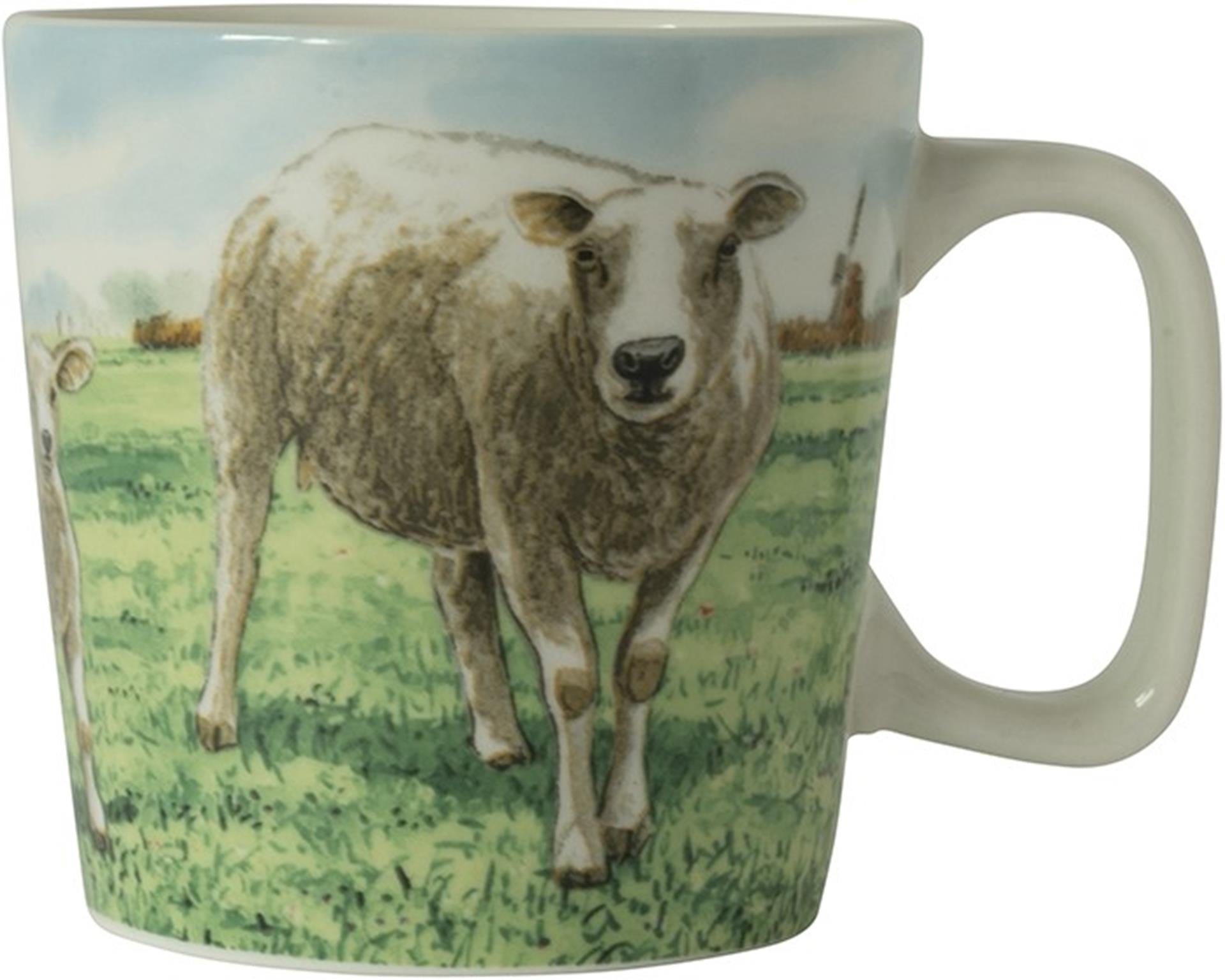 Wiebe van der Zee Wiebe's Farm mini tazza pecora 230ml scatola da 6 pezzi in porcellana