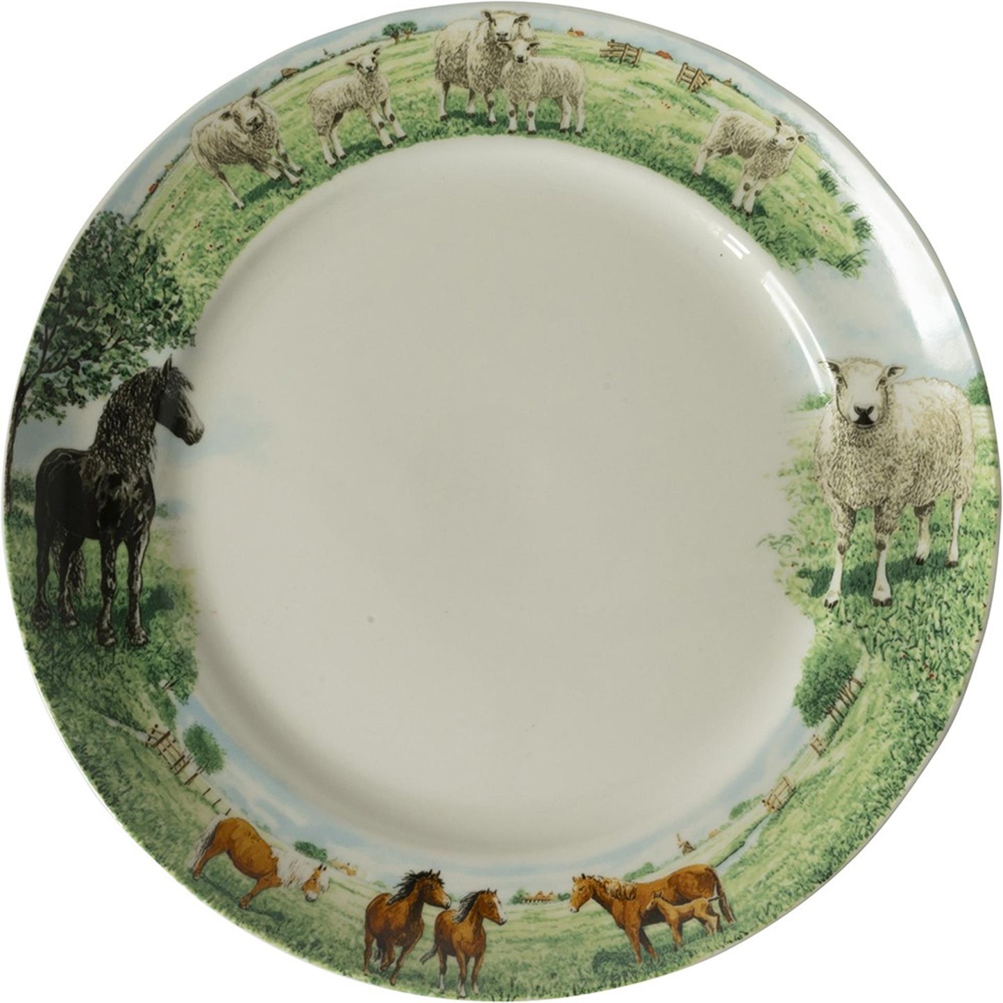 Wiebe van der Zee Plato granja de Wiebe caballo oveja ø25cm 6uds