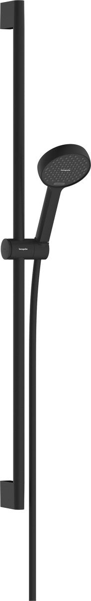 Hansgrohe activatera s - shower set - ecosmart water saving - select button control - 95mm - 2 spray functions - with sliding bar varia 90 cm - matt black
