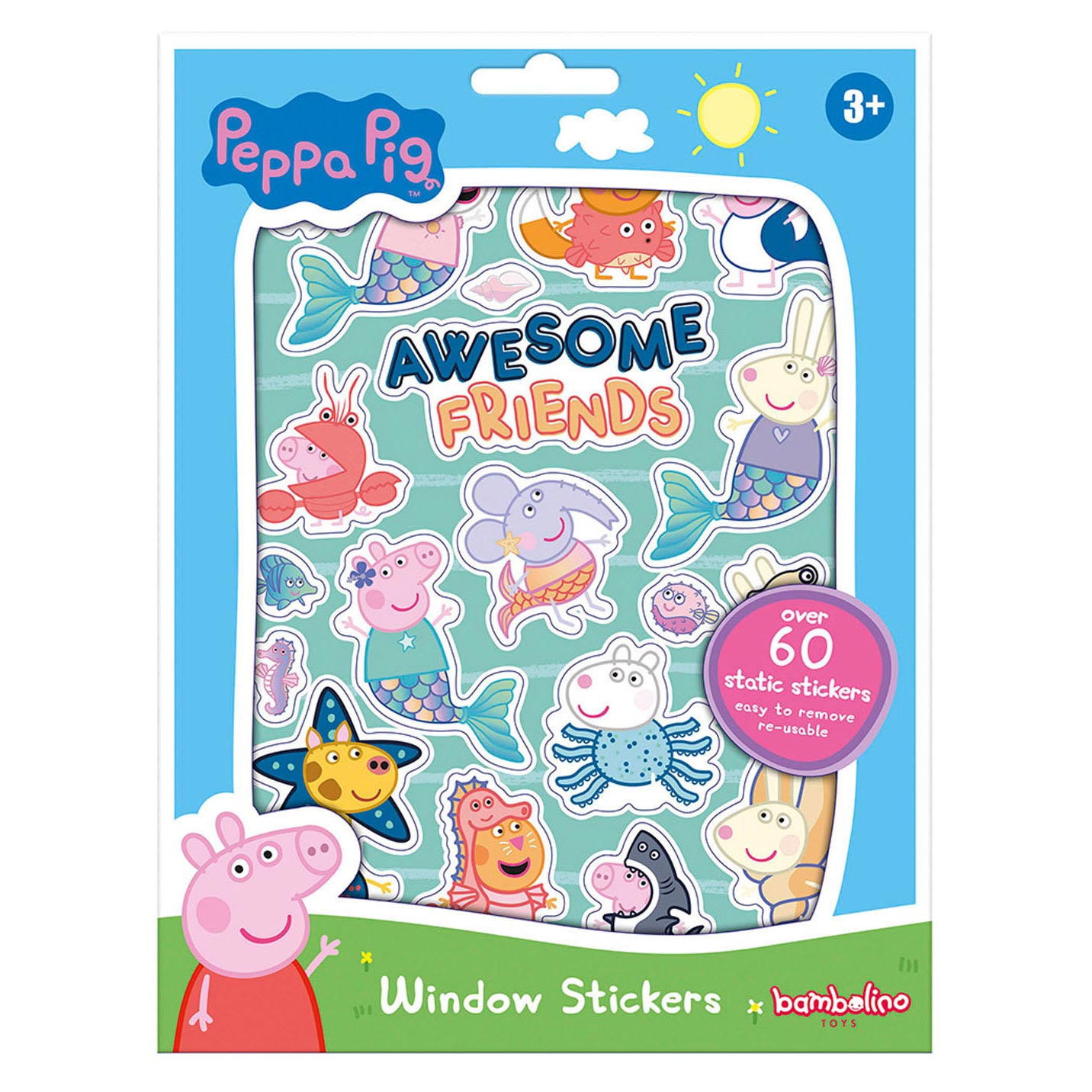 Adesivi della finestra di maiale di peppa