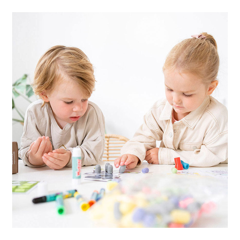 Bambolino woezel pip xl knutselkoffer met knutselbenodigheden, creatief speelgoed jongens en meisjes - junior vanaf 3 jaar - toys - knutselbox knutselpakket cadeau tip