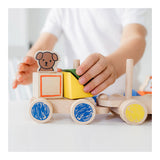 Bambolino nijntje houten blokkentrein - 3 wagons - peuter en kleuter speelgoed - voor meisjes en jongens - vanaf 1,5 jaar - speelgoed kinderen - toys - afbeelding 3