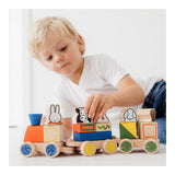 Bambolino nijntje houten speelgoed blokkentrein, trein met blokken - peuter kleuter educatief speelgoed - vanaf 1,5 jaar - toys cadeau tip - afbeelding 4