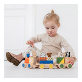 Bambolino nijntje houten speelgoed blokkentrein, trein met blokken - peuter kleuter educatief speelgoed - vanaf 1,5 jaar - toys cadeau tip - afbeelding 5
