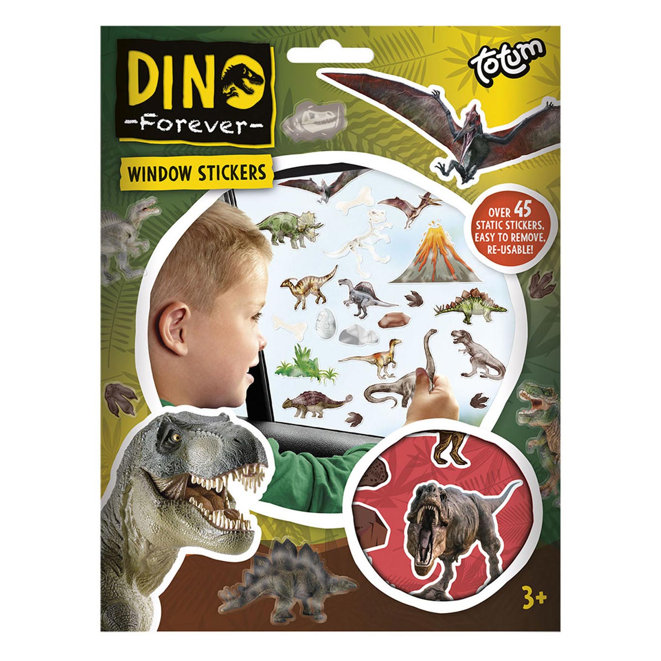 Totum dino per sempre - adesivi per finestre