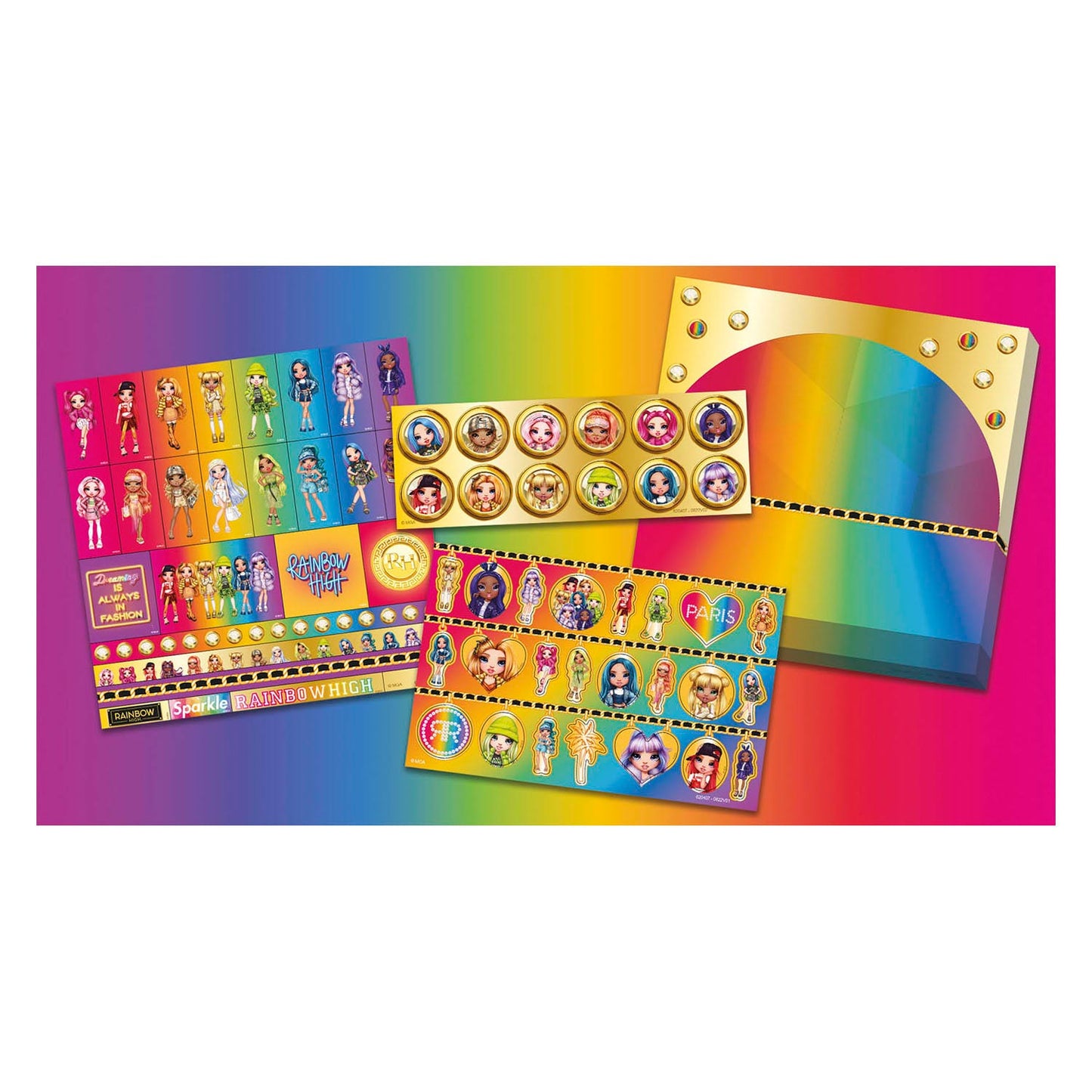 Set di adesivi ad alto rainbow totum