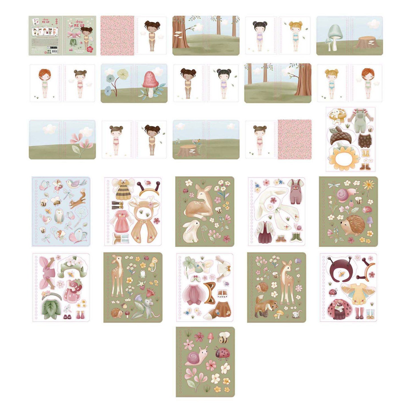Little olandese Dress Up Book Rosa Fairy Garden